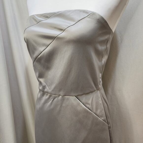 The Limited Gray Strapless Gray Fitted Body Con Pockets Cocktail Dress, 6 - Picture 1 of 8